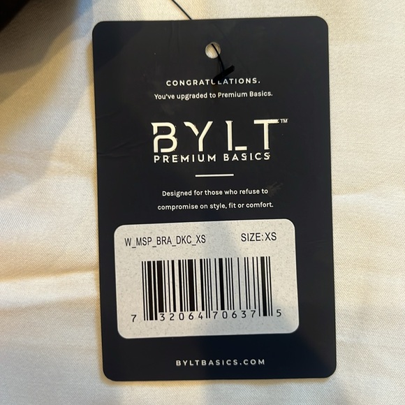 NWT Bylt Essential Sports Bra Premium Basics in Dark - Charcoal - Picture 6 of 6